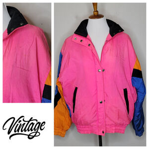 Vintage Rock Creek Retro Colorblock Puffer‎ Jacket Size Medium